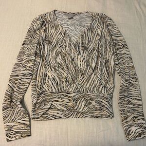 H&M Tiger Print Blouse